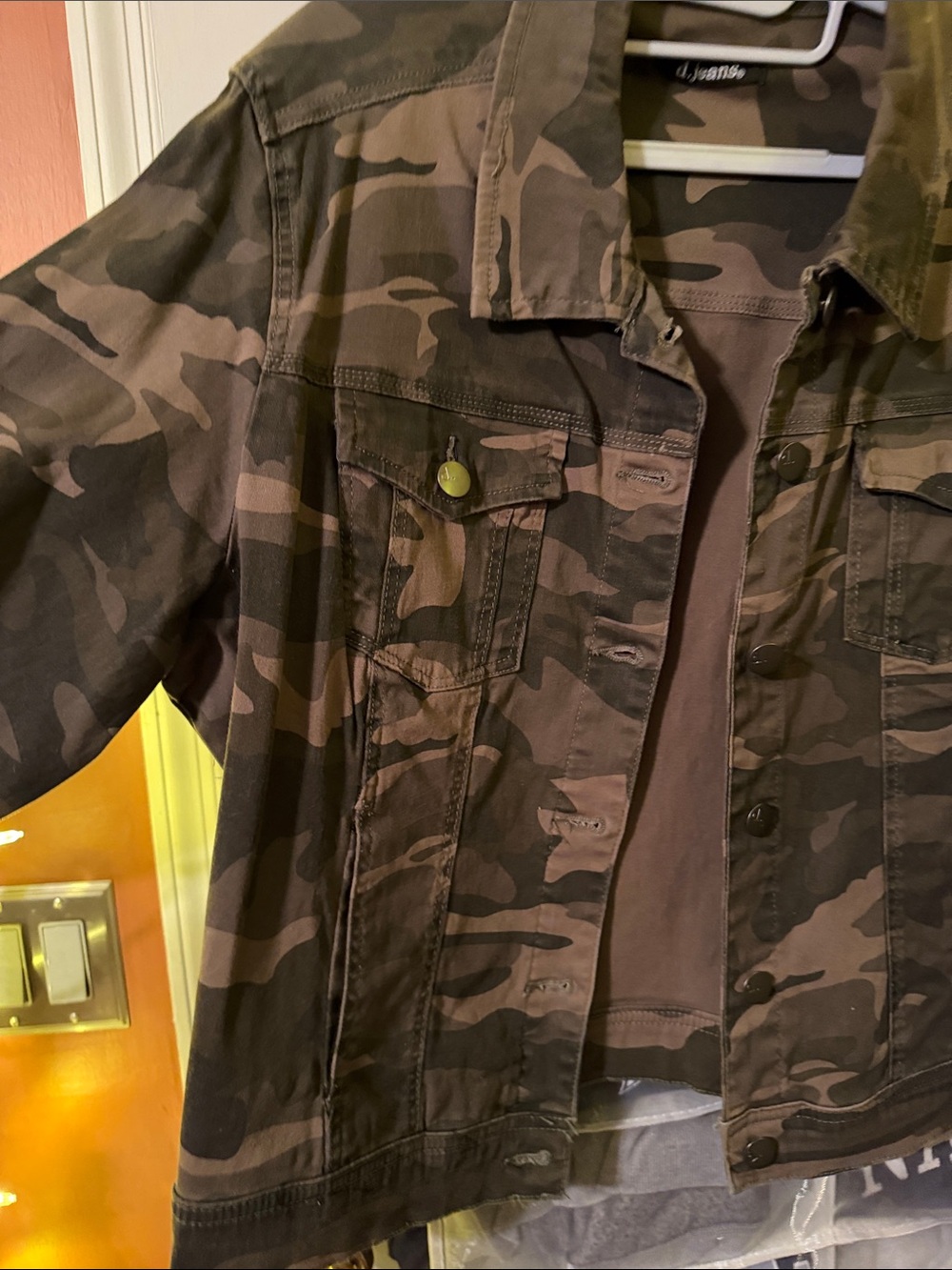 d.jeans Brown Olive Camo Jacket - Picture 3 of 5